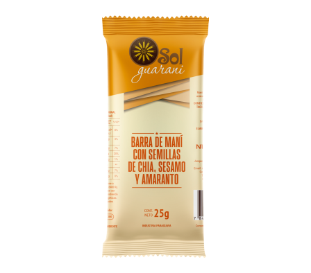 Barrita de maní con Semillas de Chía, Sésamo y Amaranto